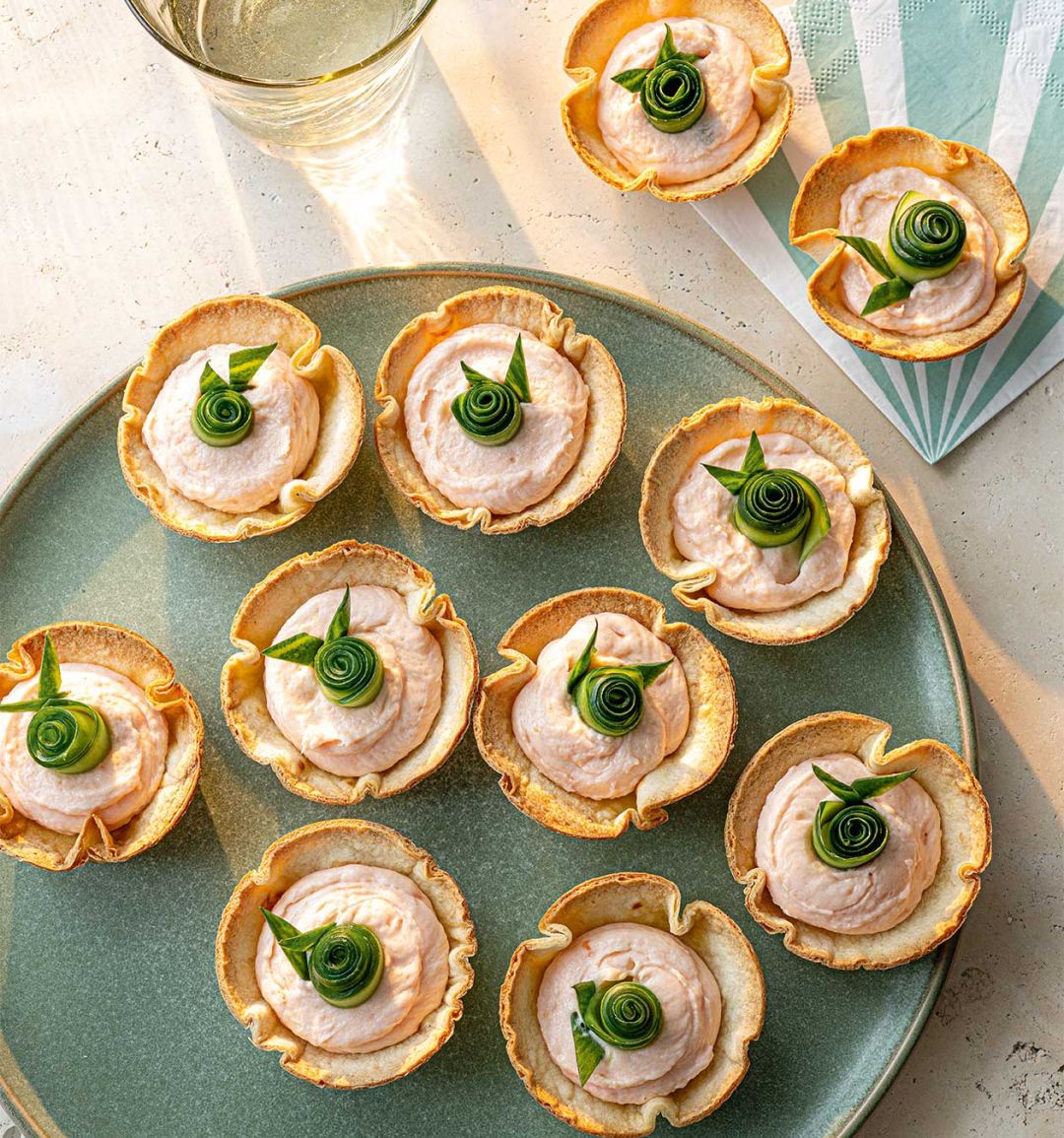 Salmon mousse cups