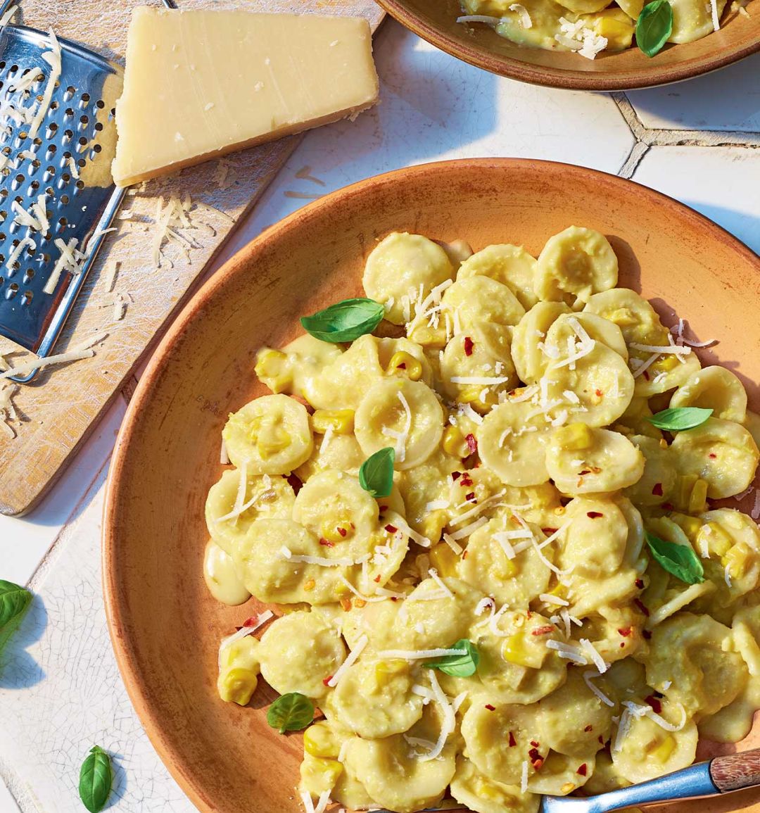 Speedy corn orecchiette