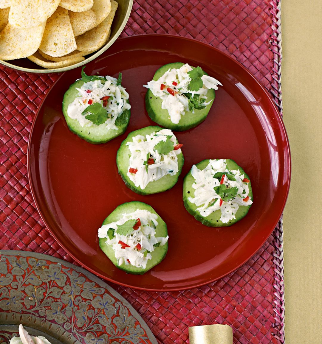 Crab cucumber rounds