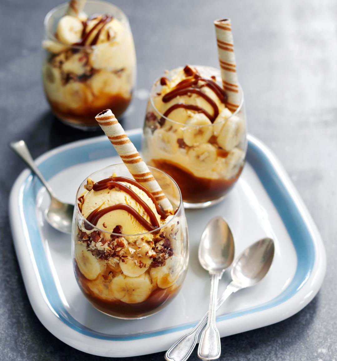Banoffee sundaes