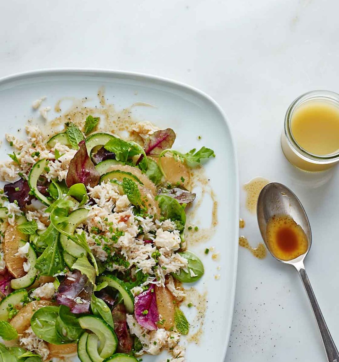 Crab & grapefruit salad with yuzu dressing