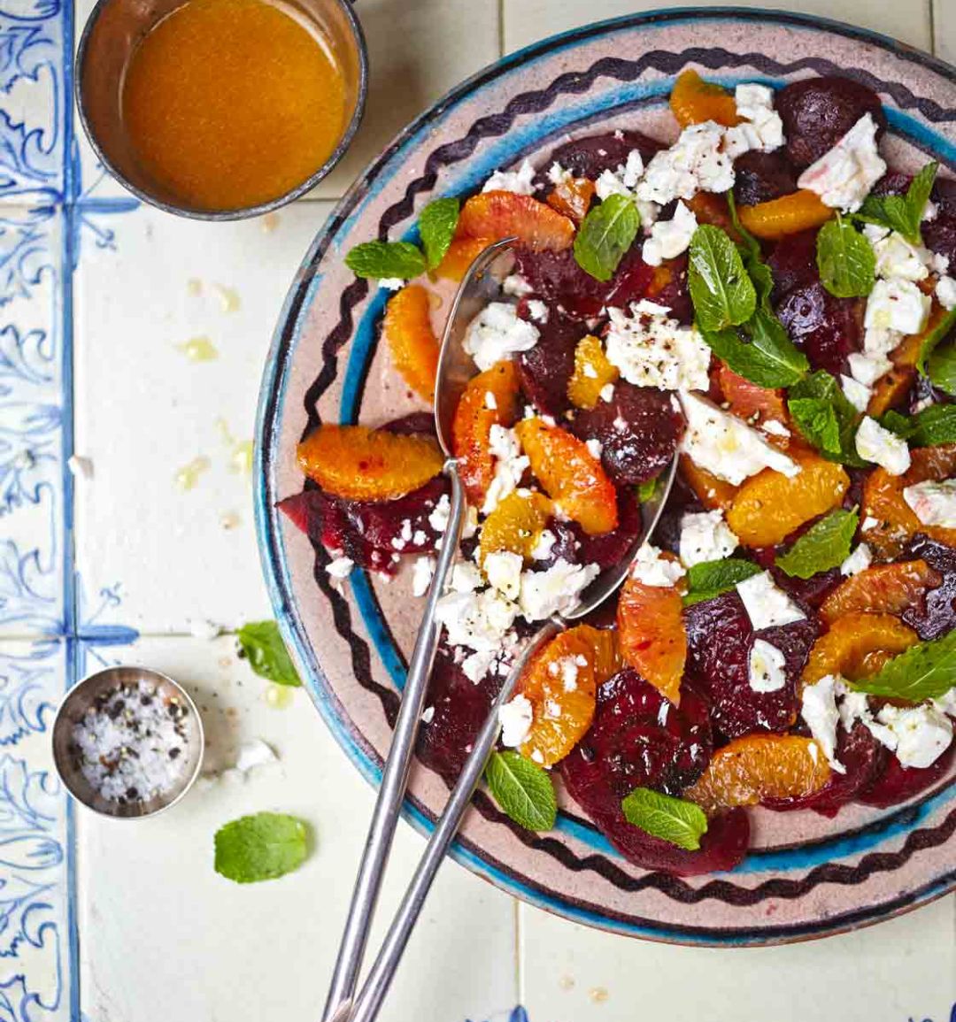 Beetroot, orange and feta salad