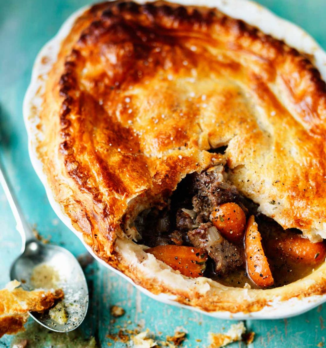 Beef and carrot pie