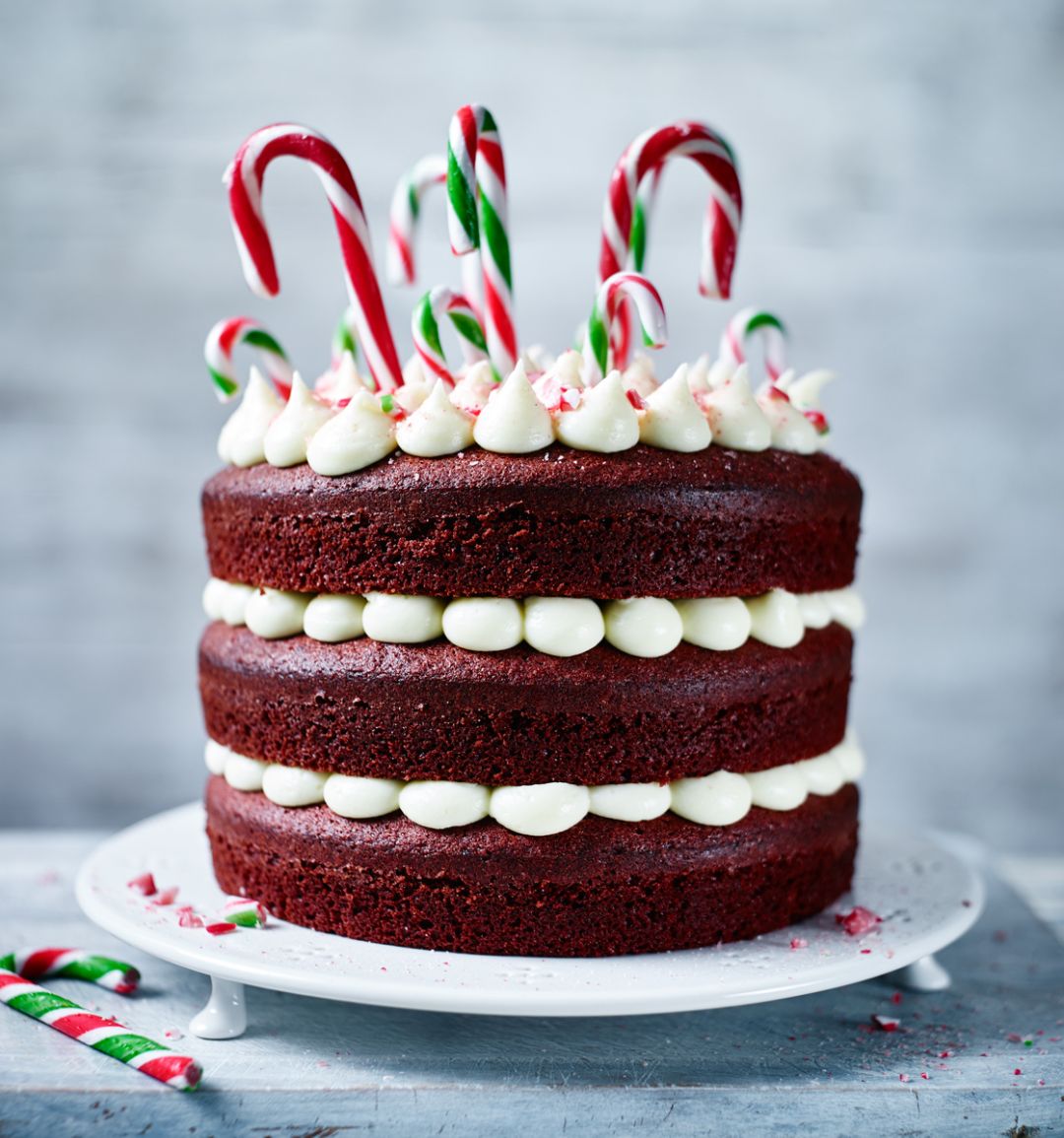 Candy cane cake