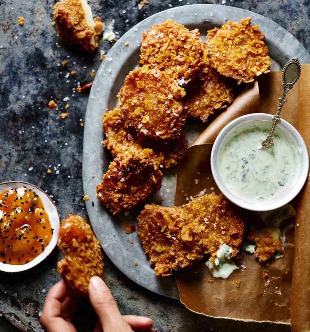 Crispy potato pakoras