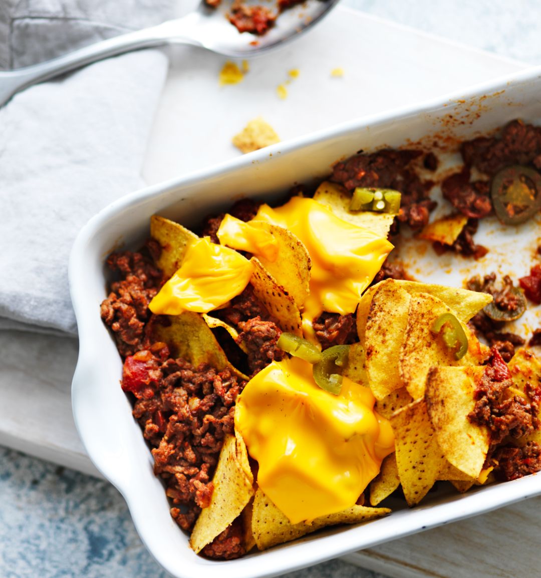Cheeseburger nacho bake