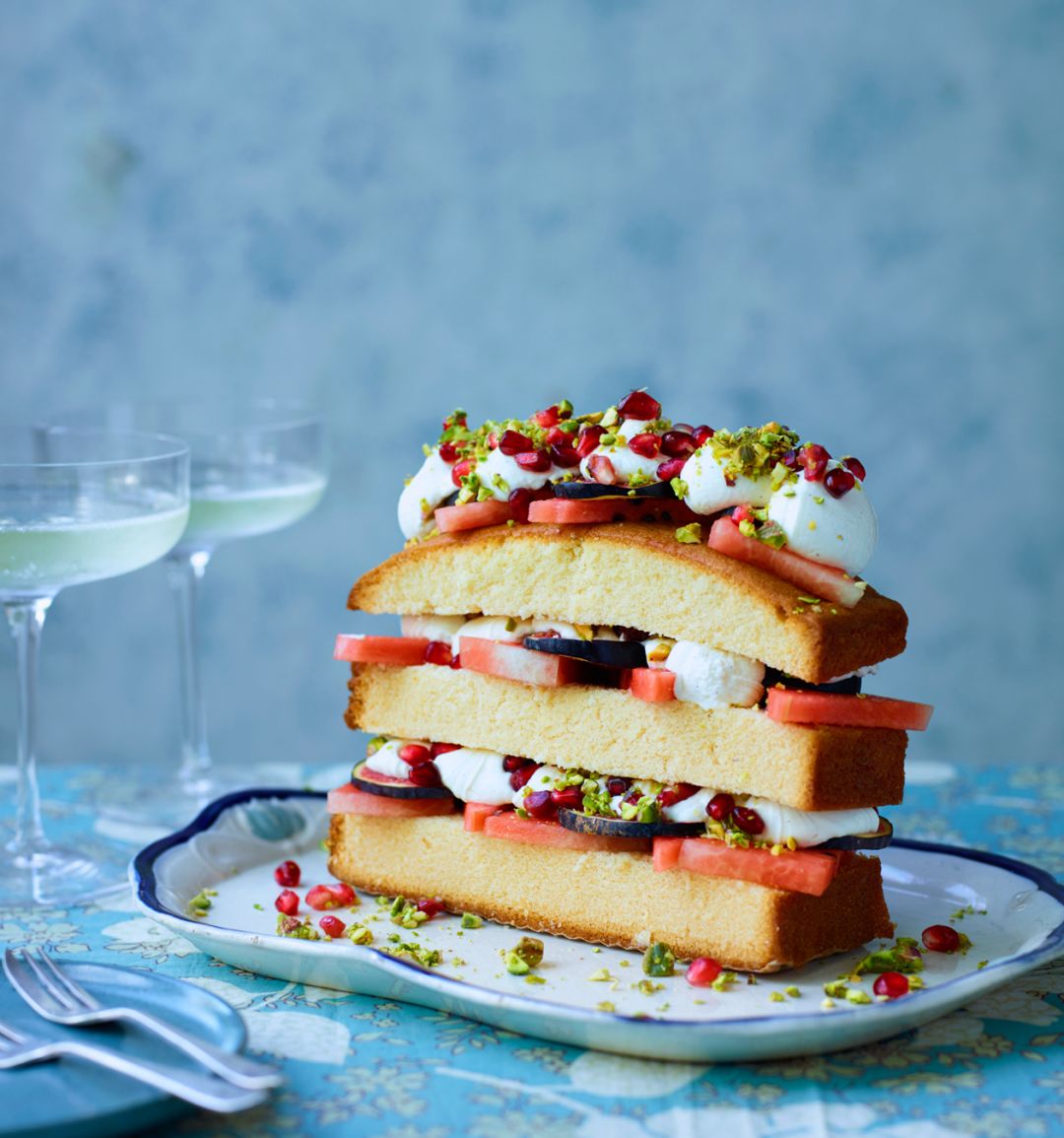 Watermelon layer cake