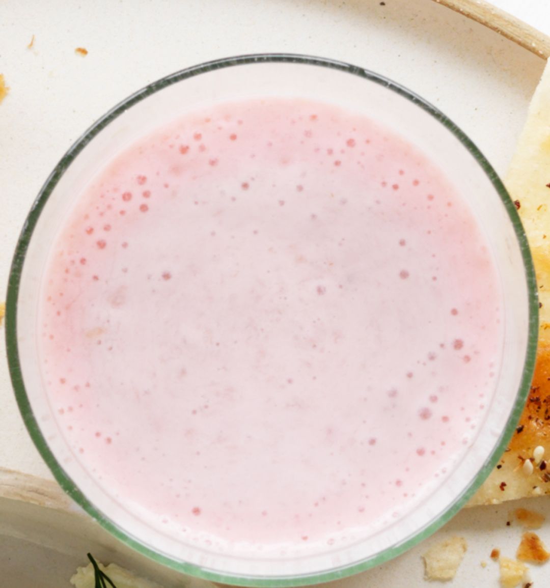 Banana and strawberry smoothie