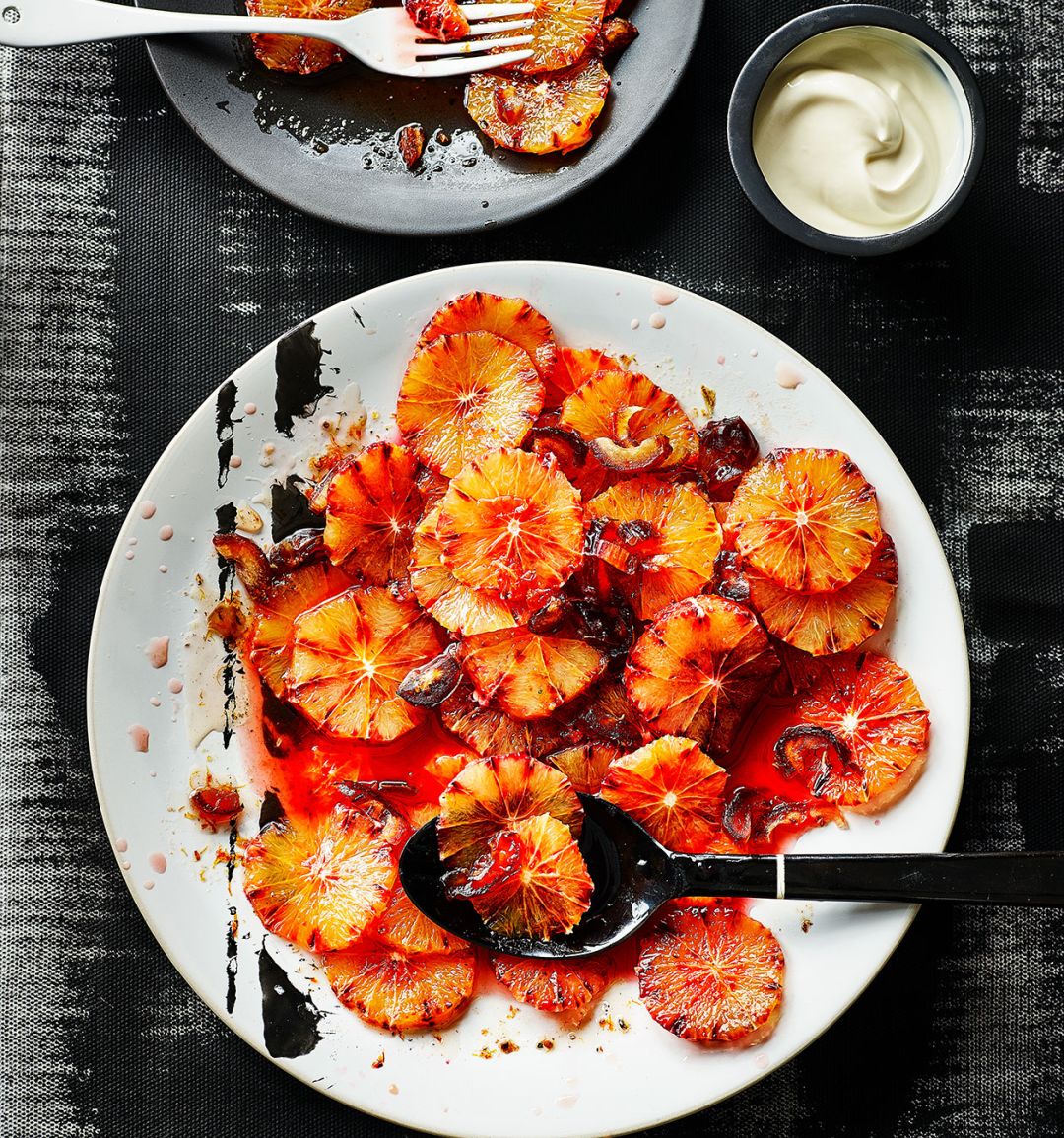 Blood oranges with spiced syrup