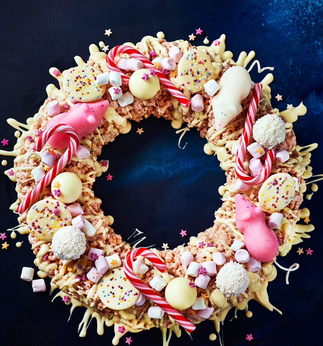 Pick 'n' mix Christmas wreath