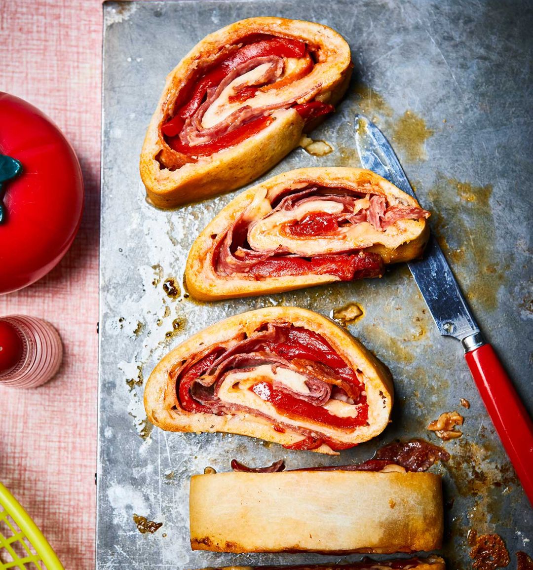 ‘Meat feast’ pizza roll
