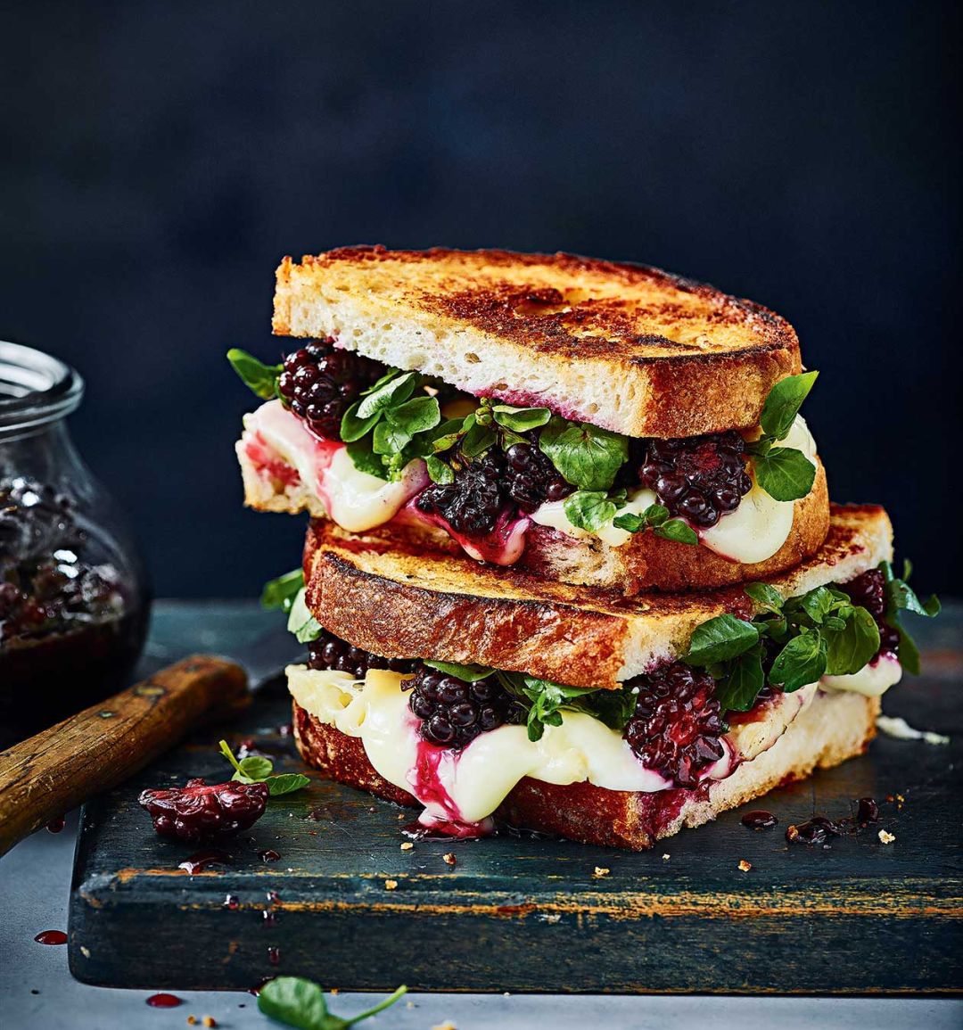 Brie and pickled blackberry toastie