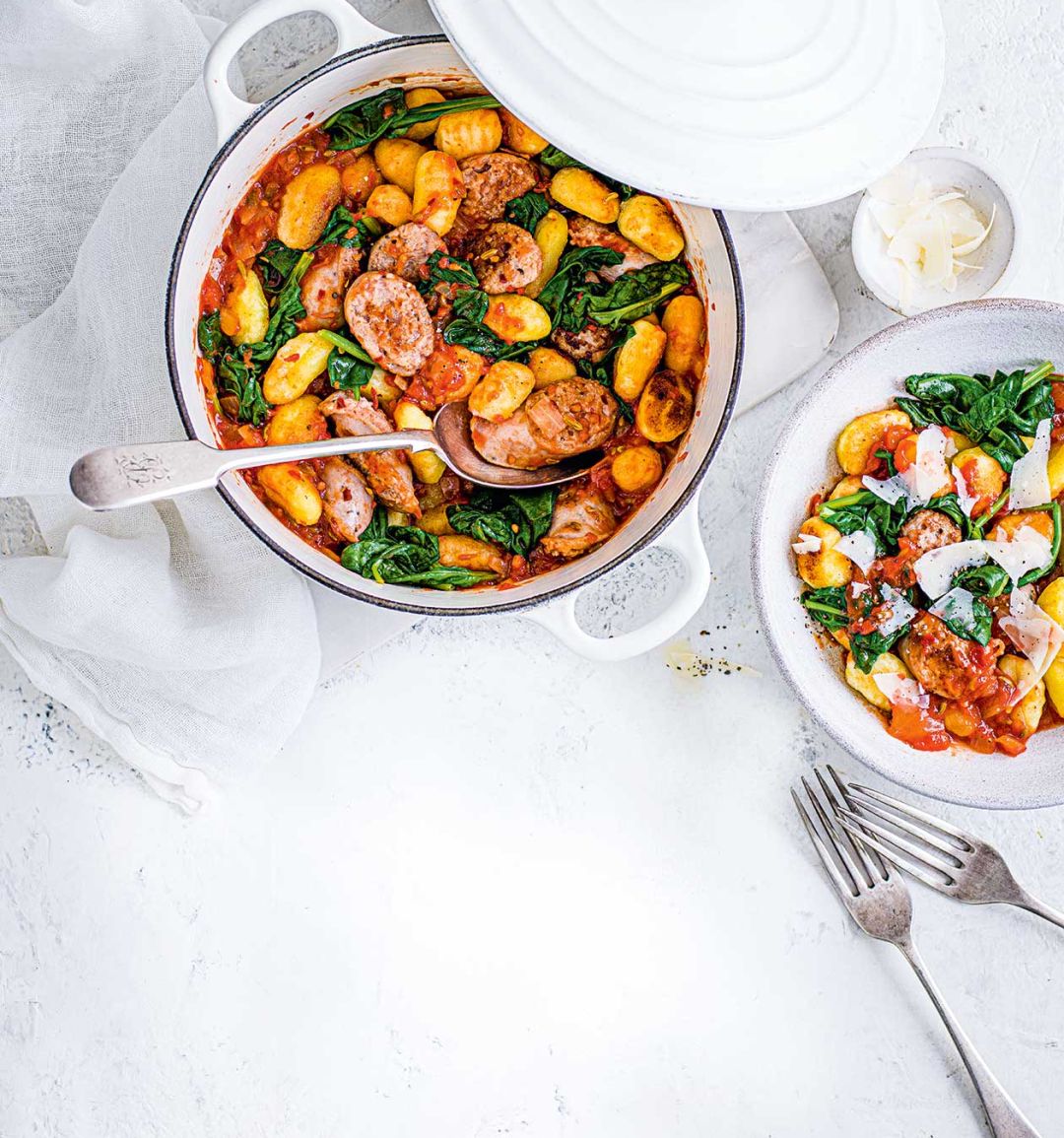 Sausage and gnocchi one-pot