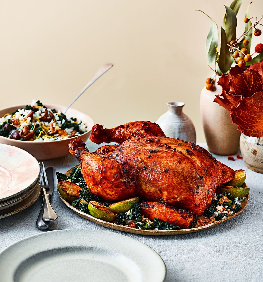 Firecracker chicken with cavolo nero rice