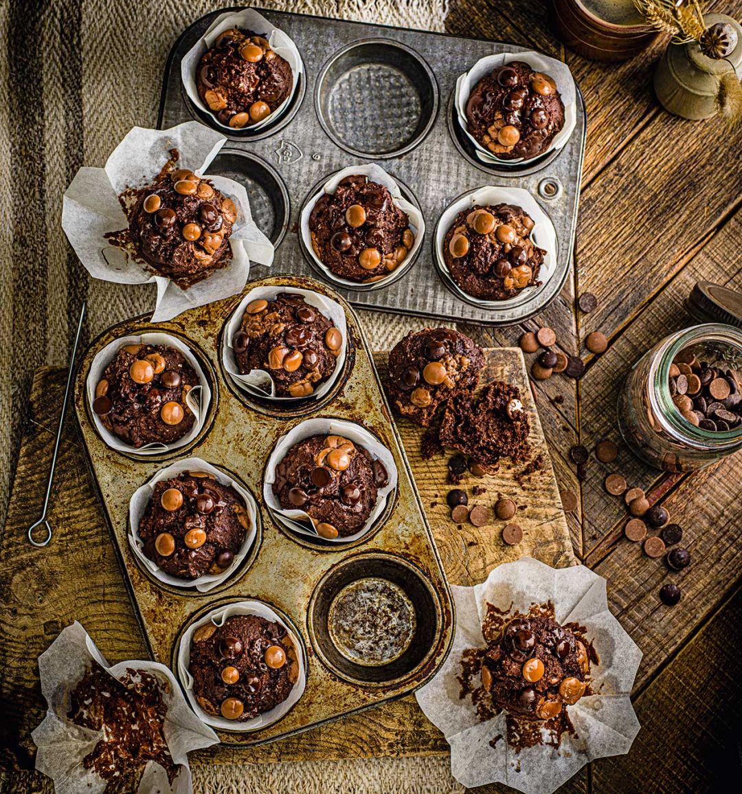 Lighter chocolate muffins