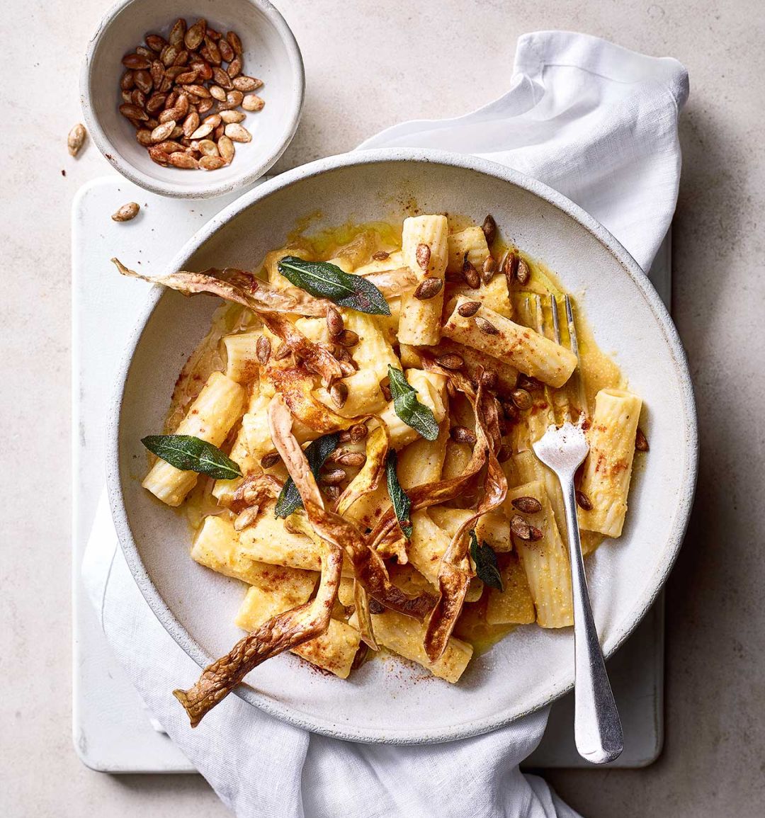 Low-waste butternut squash and sage rigatoni