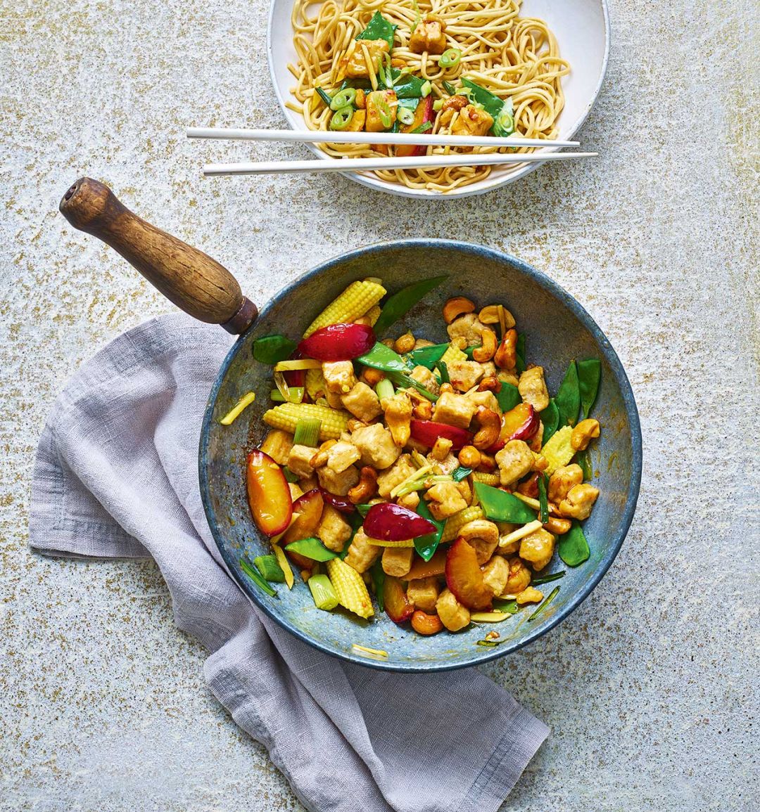 Reader recipe: Stir-fry with Quorn and plums