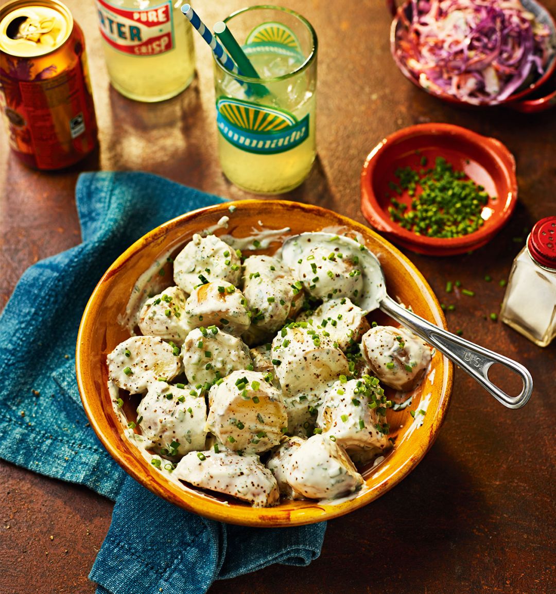 Herby blue cheese potato salad