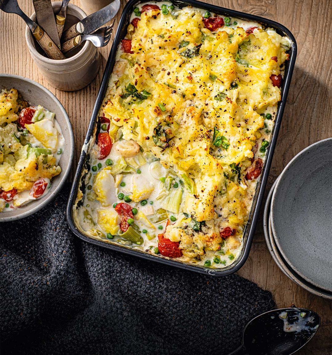 Colcannon smoked fish pie
