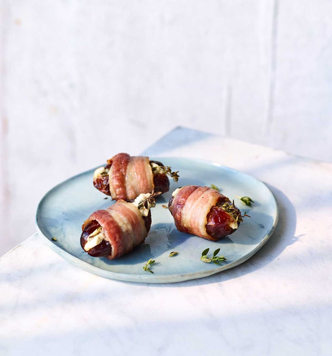 Sponsored: Bacon, goat’s cheese and thyme-stuffed California medjool dates 