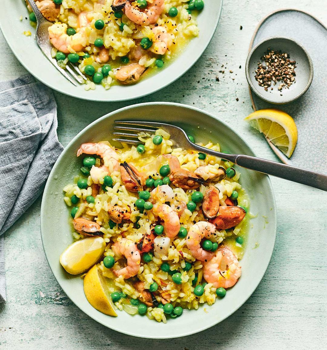 Reader recipe: Easy pea and seafood risotto