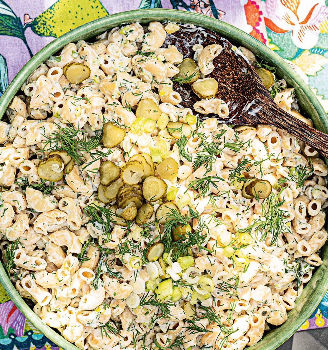 Dill pickle macaroni salad