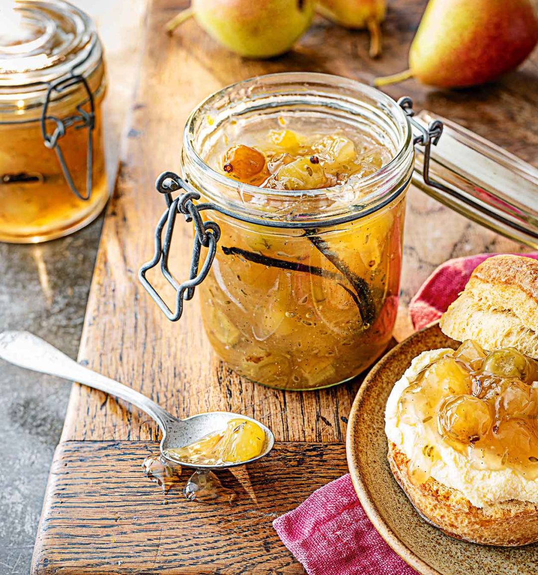 Gooseberry and pear jam
