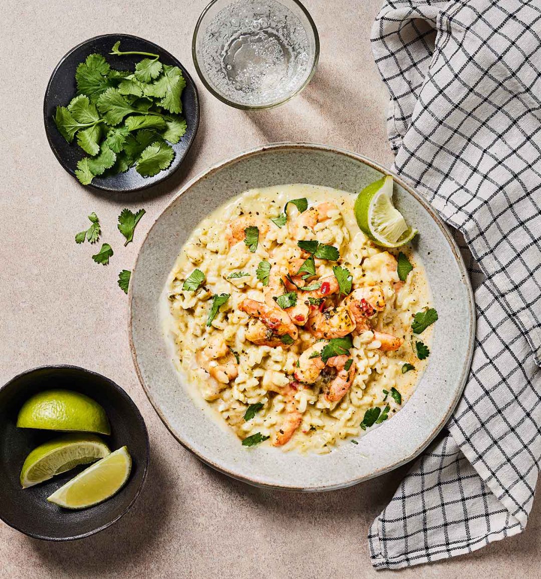 Thai green prawn risotto