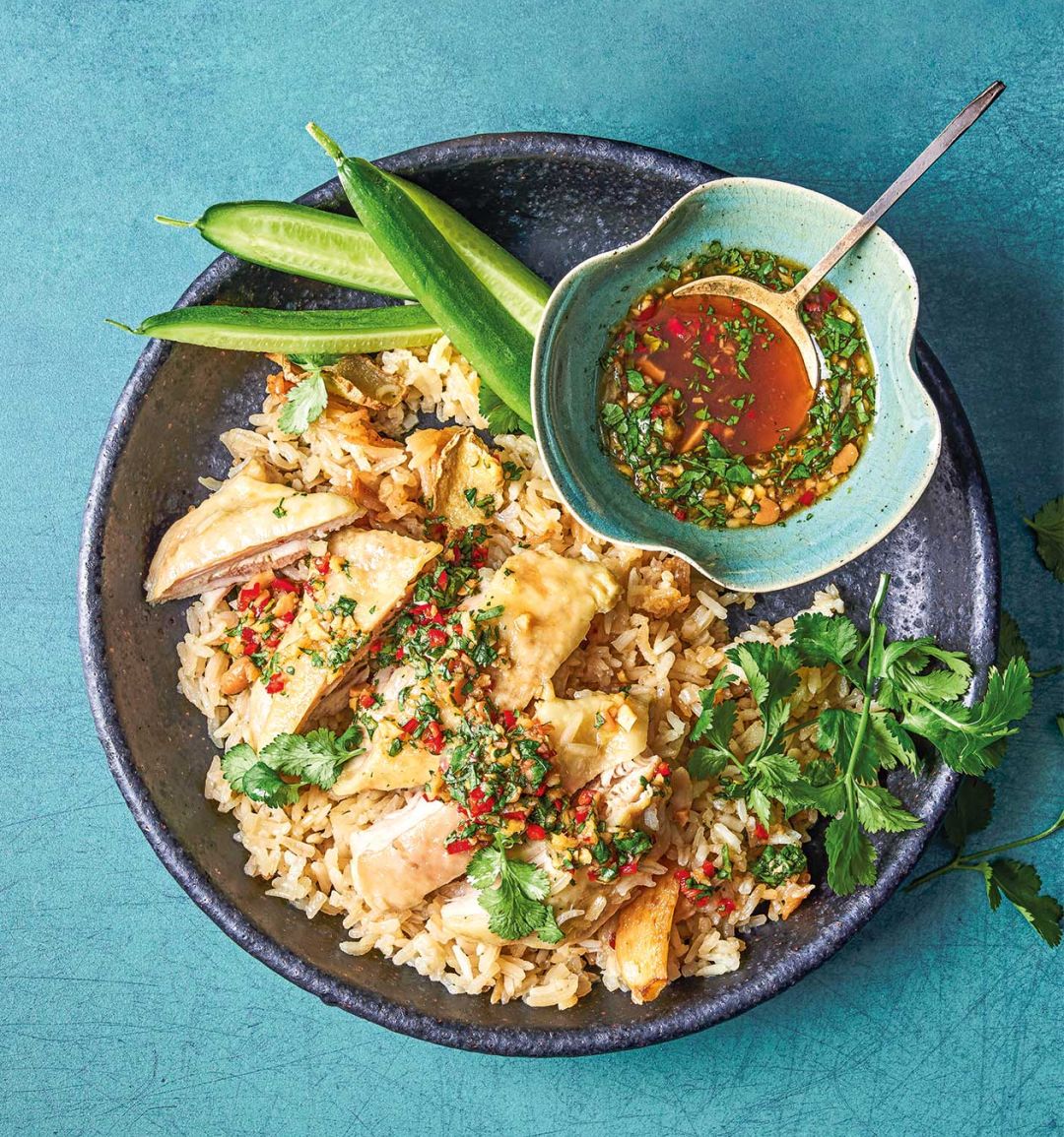 Hanainese Rice Hainanese chicken rice recipe | Sainsbury`s Magazine