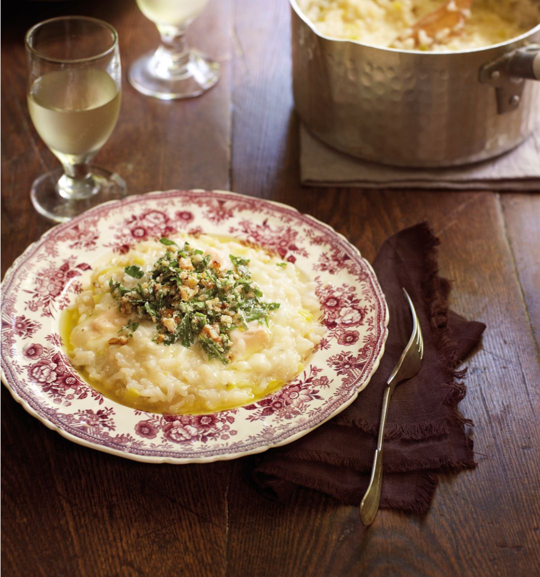 Leek and taleggio risotto
