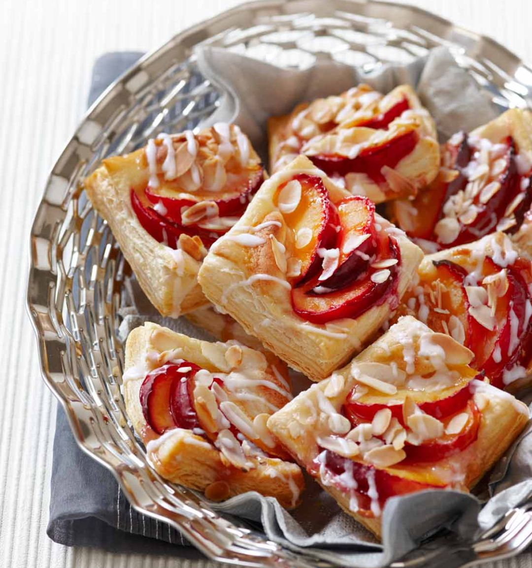 Plum and almond breakfast pastries