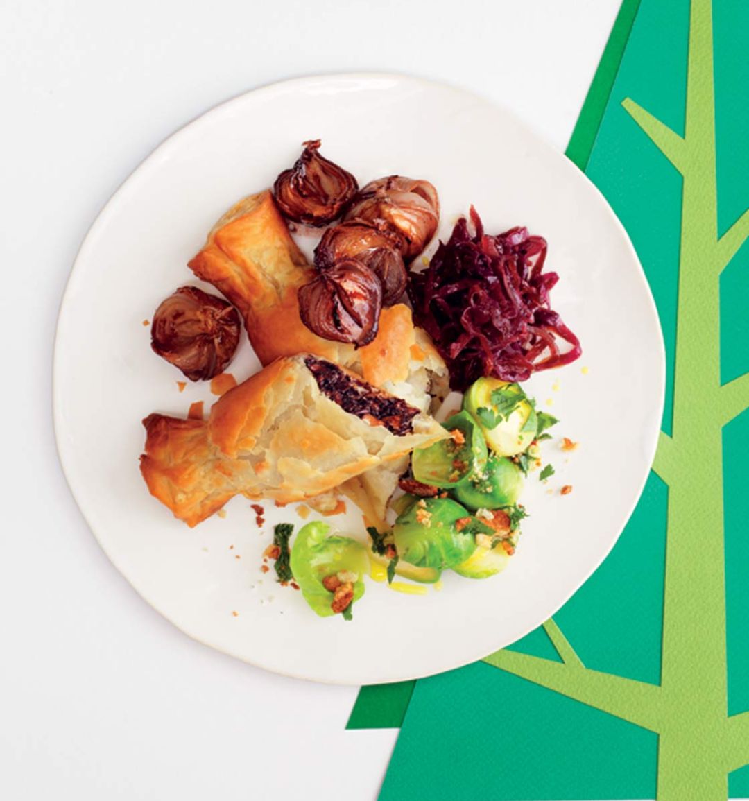 Truffled mushroom cracker with port shallots