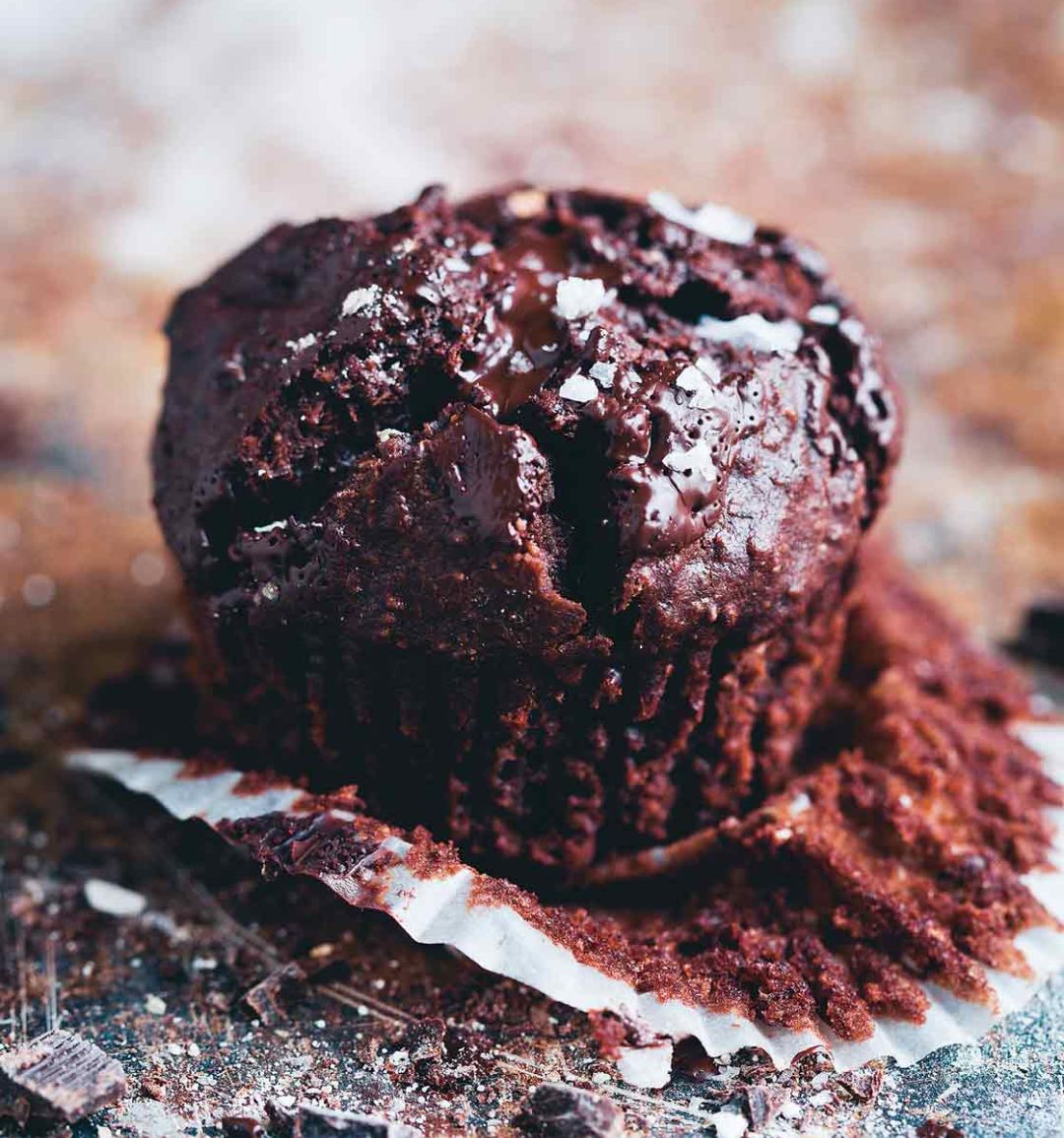 Double chocolate rye muffins