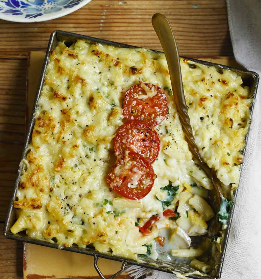 Smoked haddock macaroni cheese 