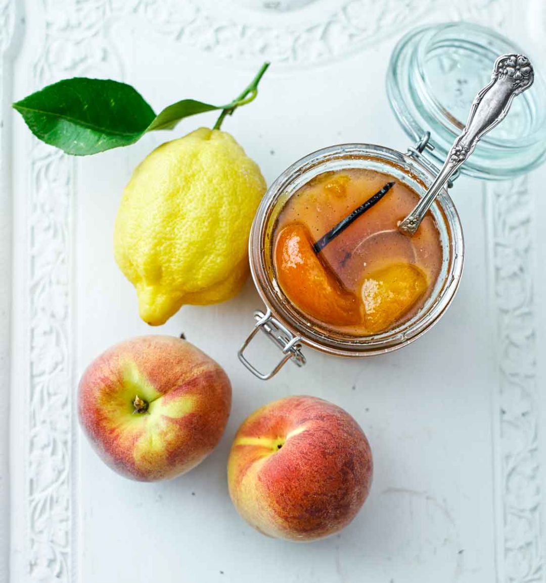 Peach and vanilla jam