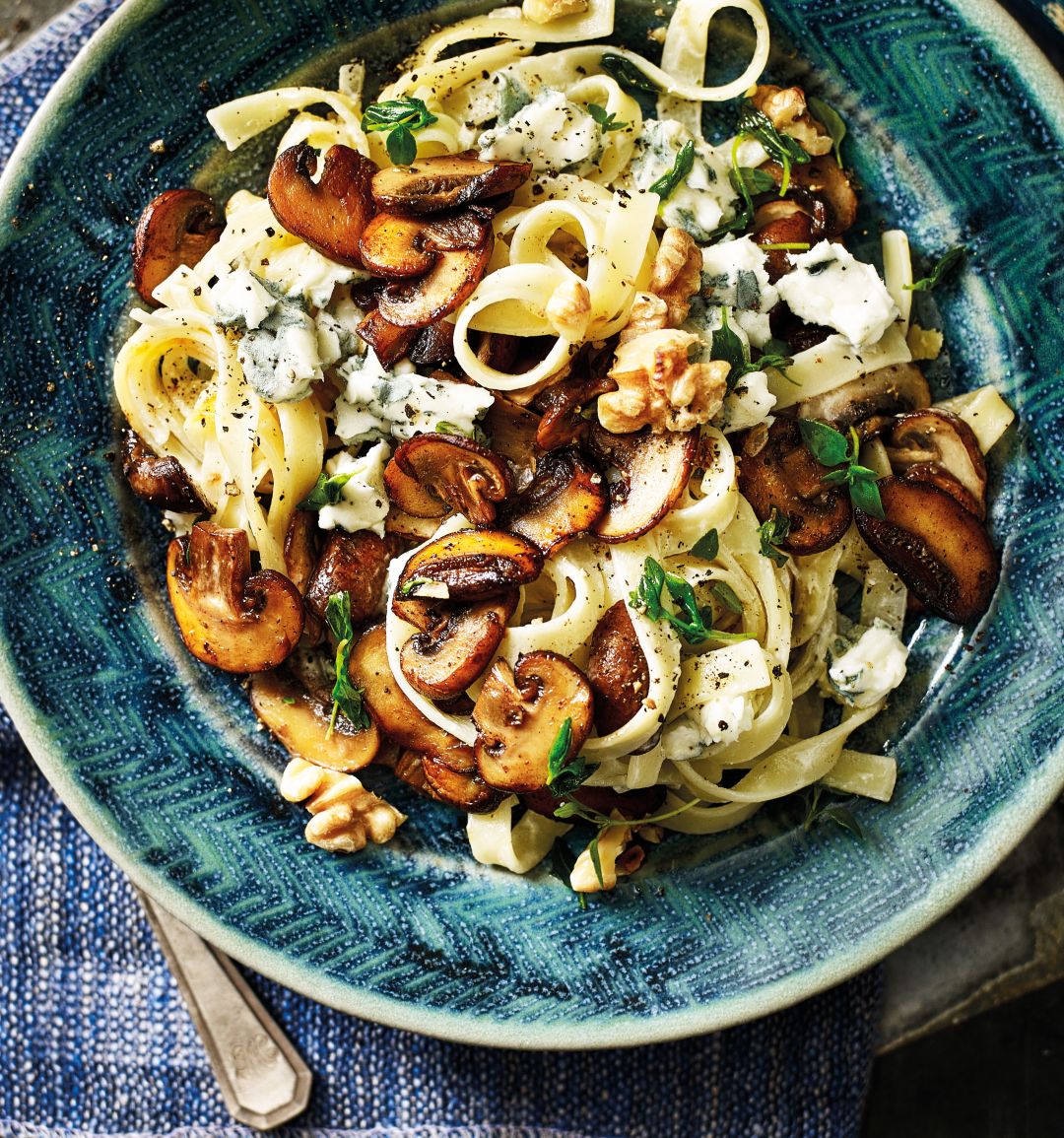 Mushroom and thyme tagliatelle