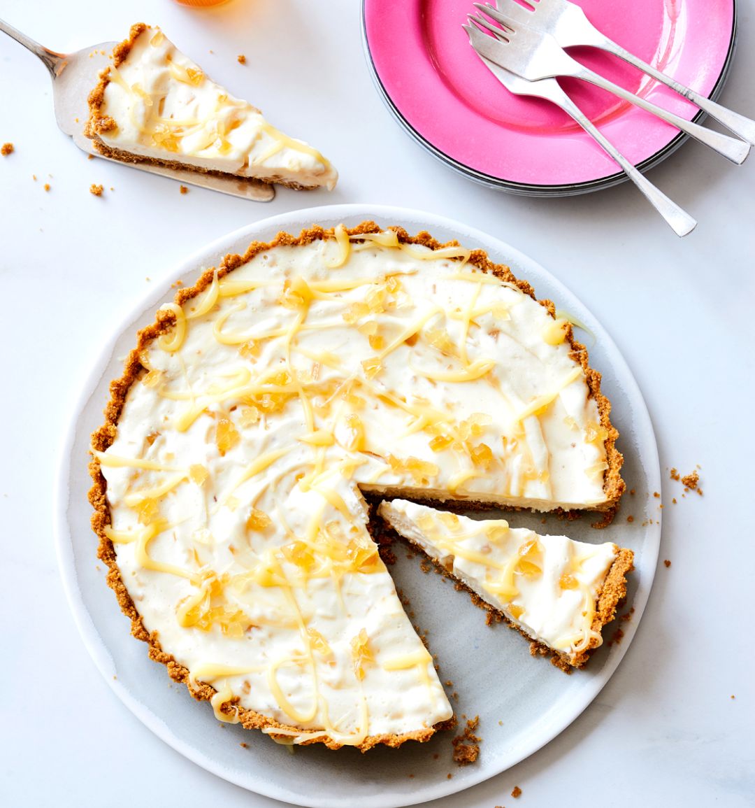 Lemon ginger crunch tart
