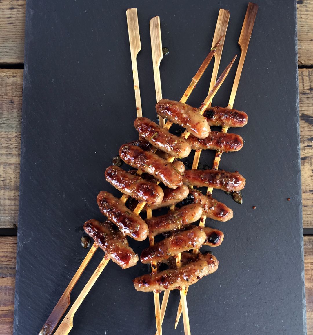 Honey & mustard glazed sausages
