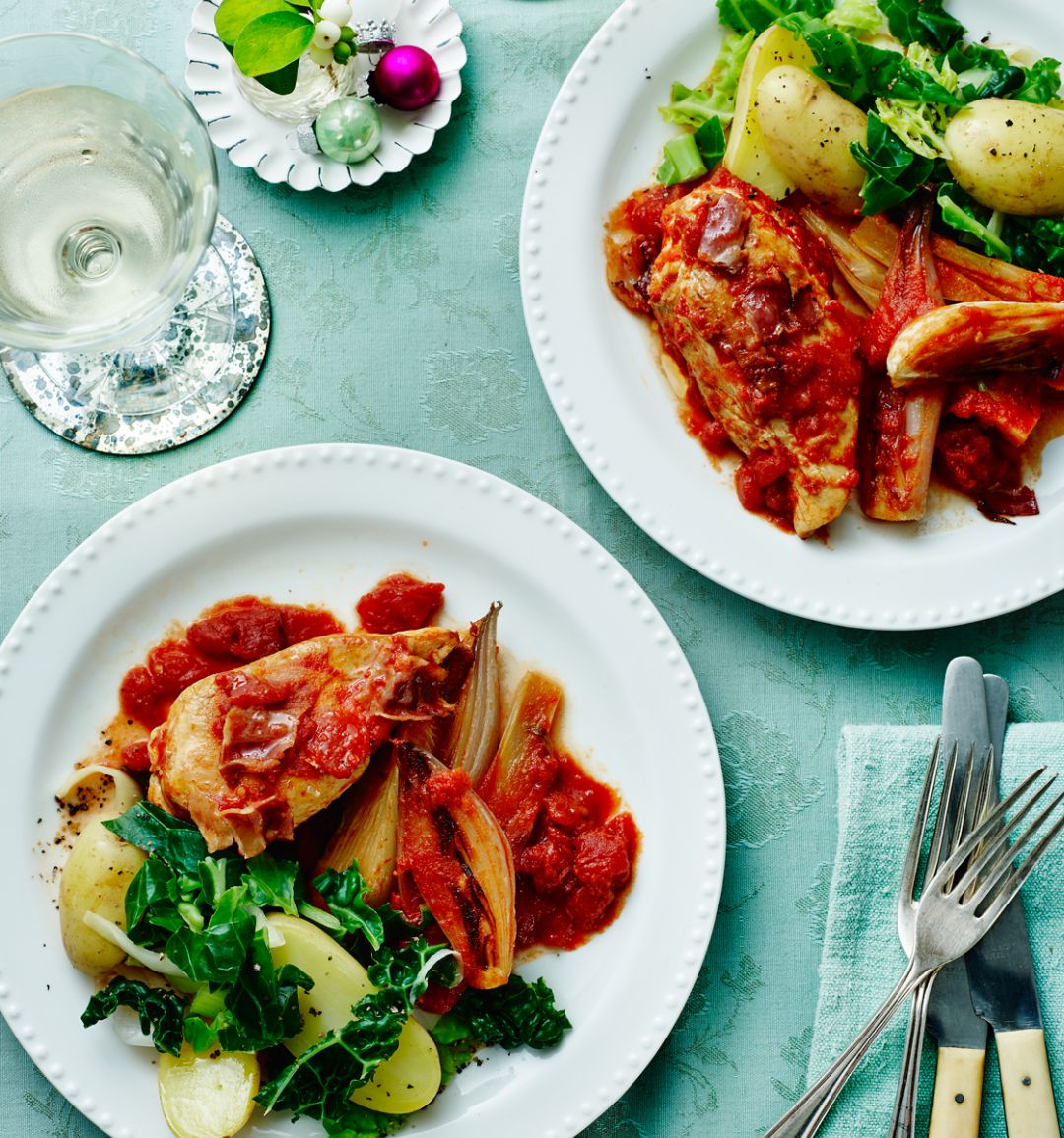 French-style chicken and fennel braise