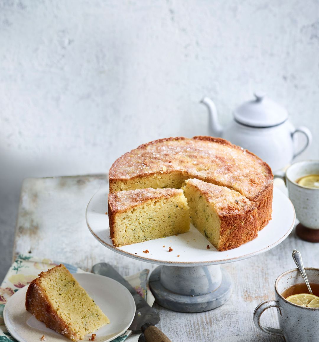 Elderflower and courgette cake