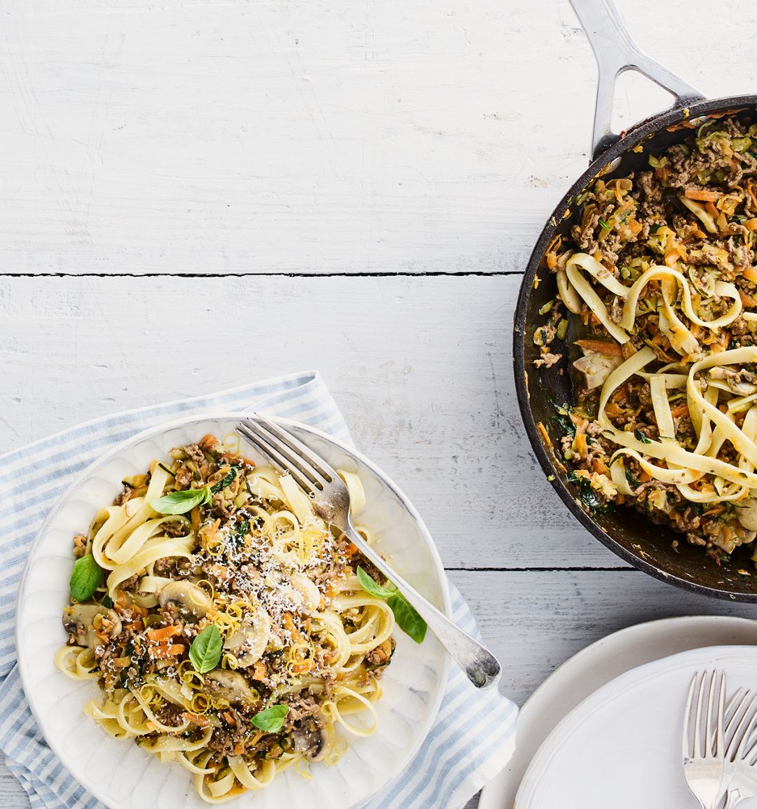 Summer tagliatelle ragu