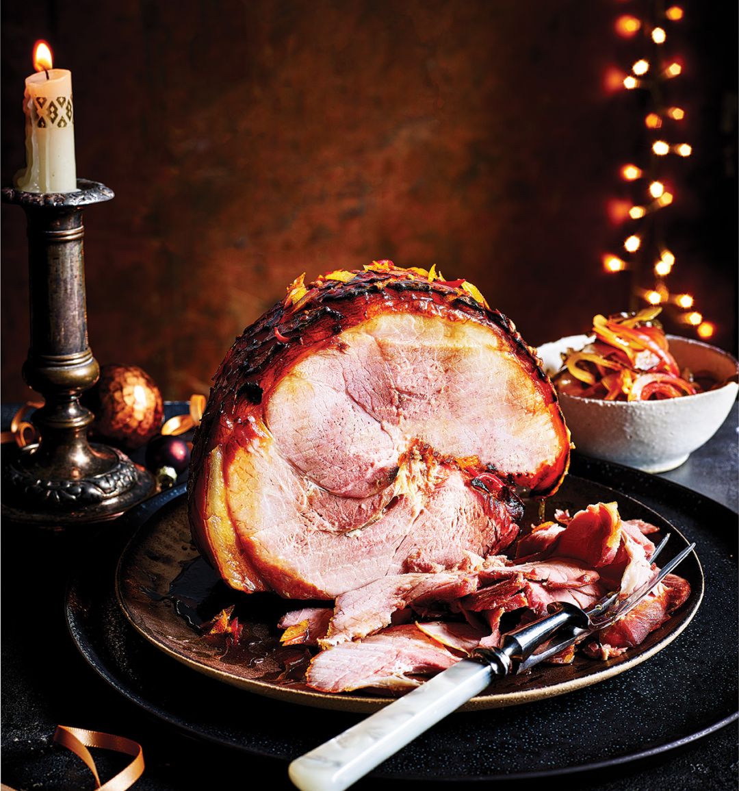 Hot-honey glazed ham