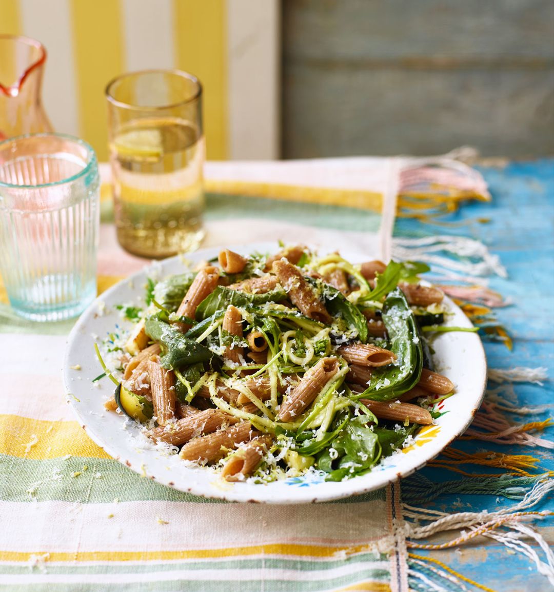Buttery courgette and rocket pasta