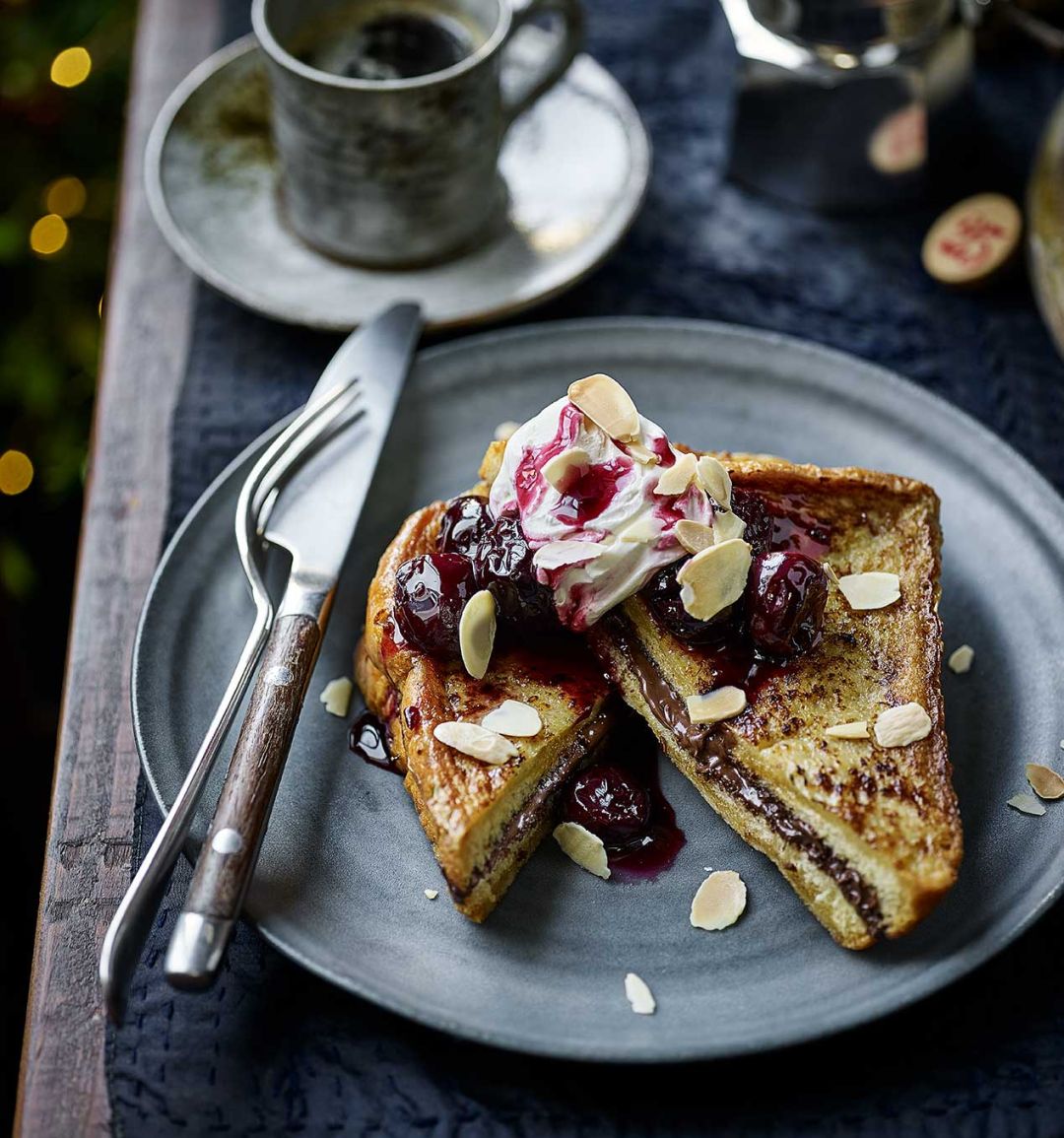 Cherry chocolate French toast