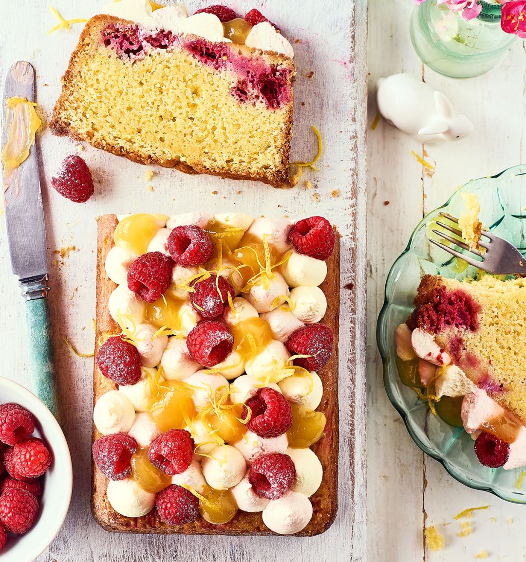 Lemon and raspberry loaf cake