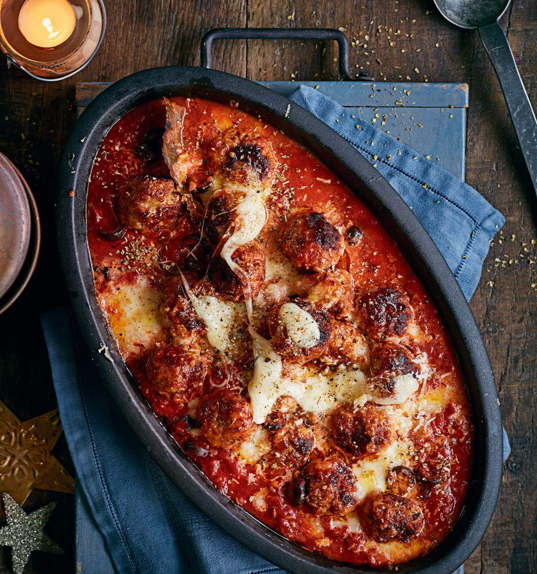 Pork and fennel baked meatballs