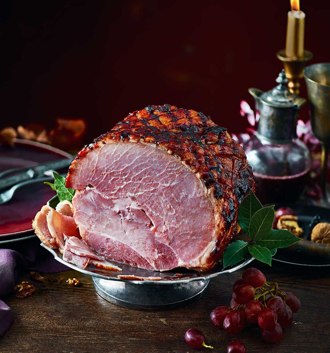 Clementine Cumberland-glazed ham