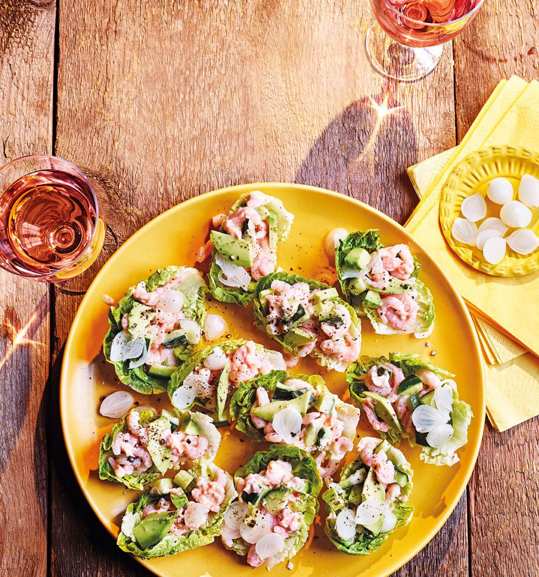 Prawn cocktail lettuce cups