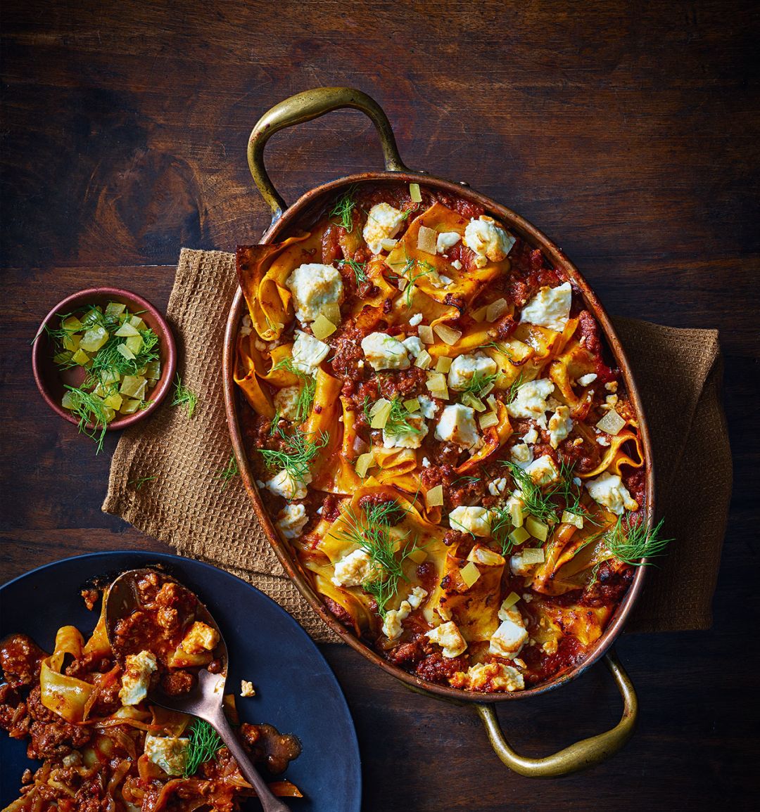 Reader recipe: Harissa 'lasagne' with feta