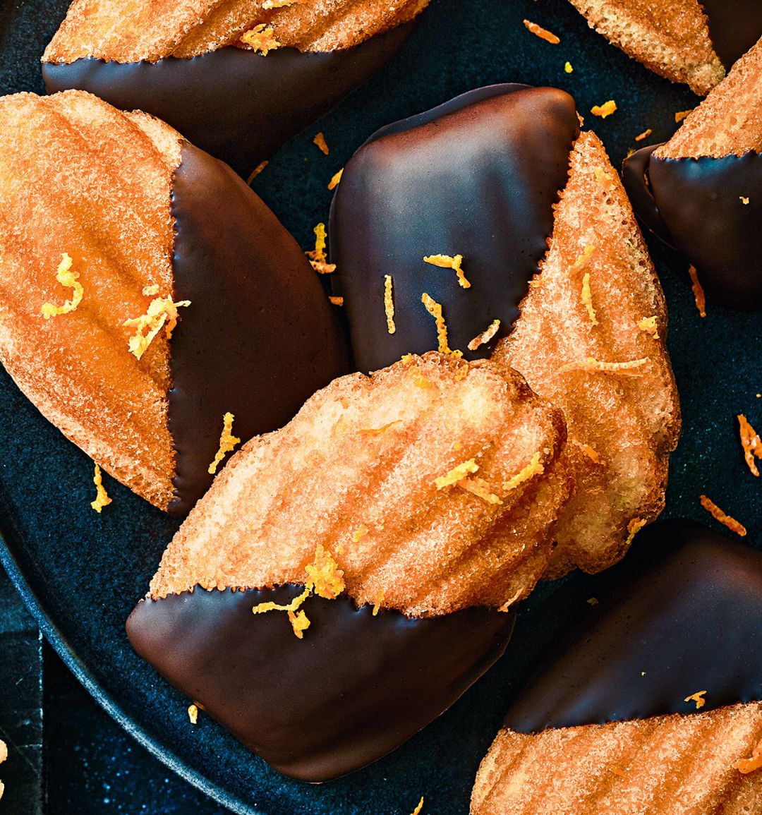 Boozy choc-orange madeleines